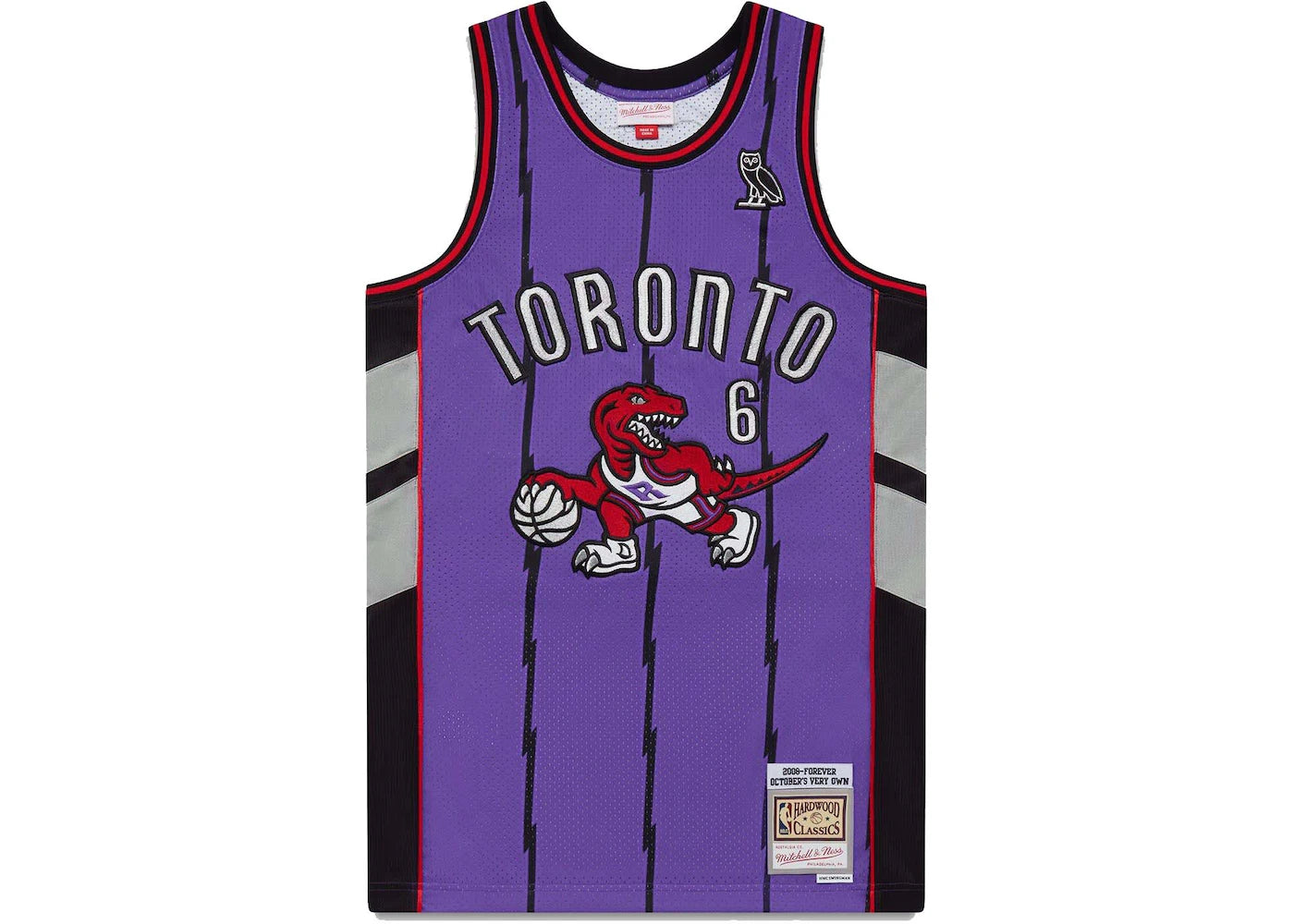 OVO Mitchell And Ness '95 Raptors Basketball Jersey Purple/Back