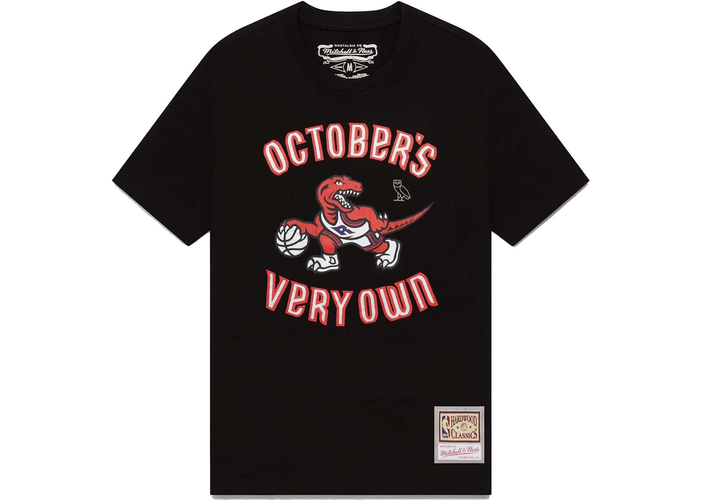 OVO Mitchell And Ness '95 Raptors Draft Day T-Shirt Black