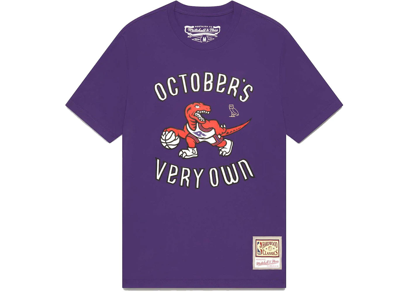 OVO Mitchell And Ness '95 Raptors Draft Day T-Shirt Purple