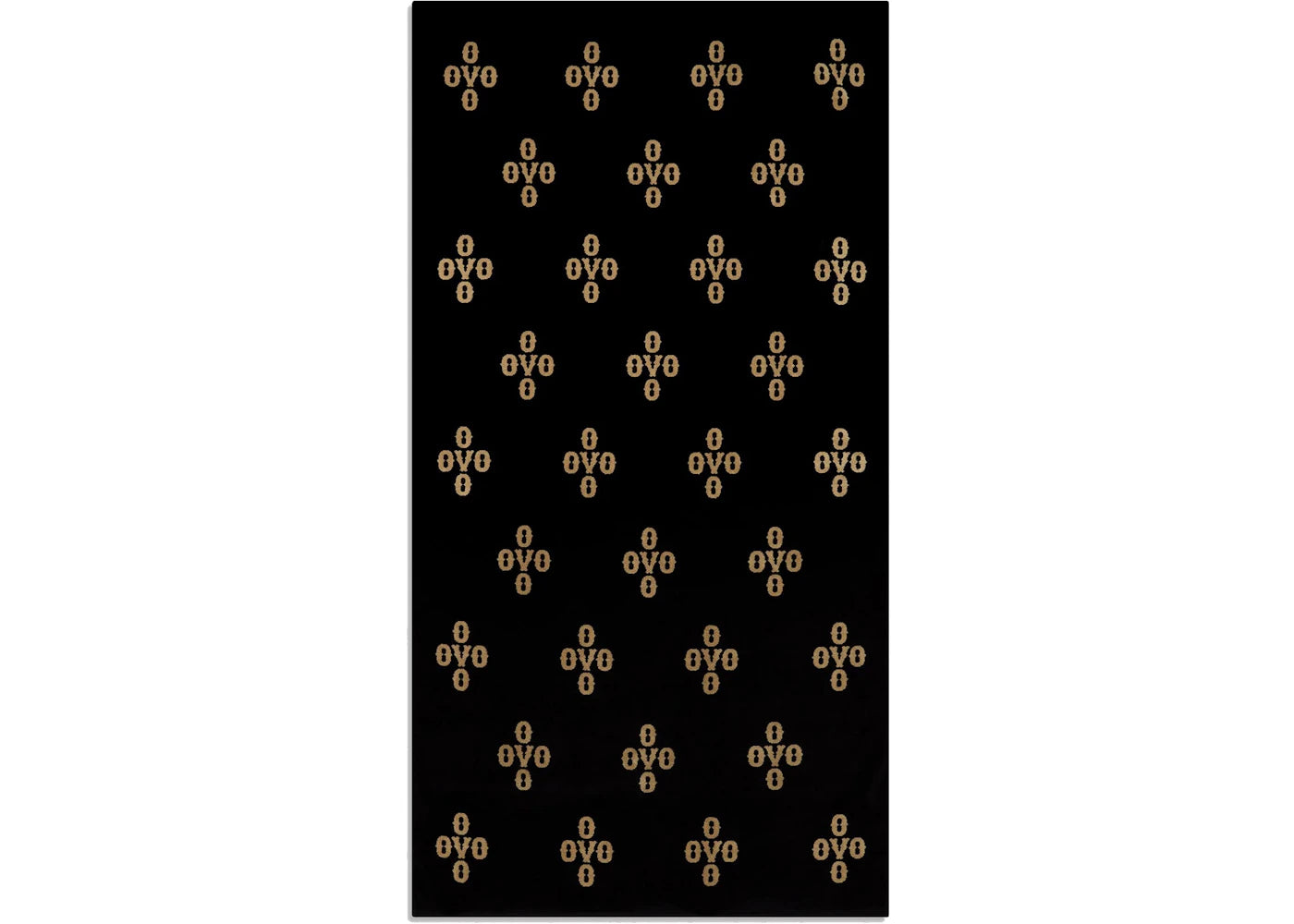 OVO Monogram Beach Towel Black/Gold