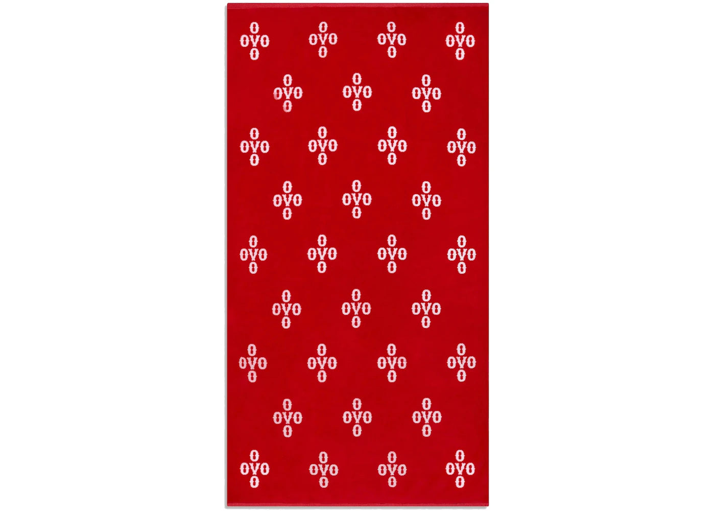 OVO Monogram Beach Towel Red/White