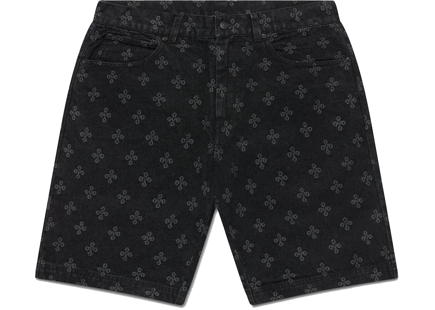 OVO Monogram Denim Short Washed Black