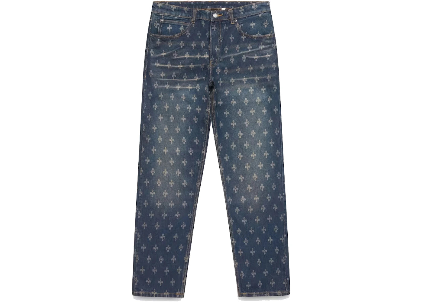 OVO Monogram Laser Etched Relaxed Fit Denim Indigo