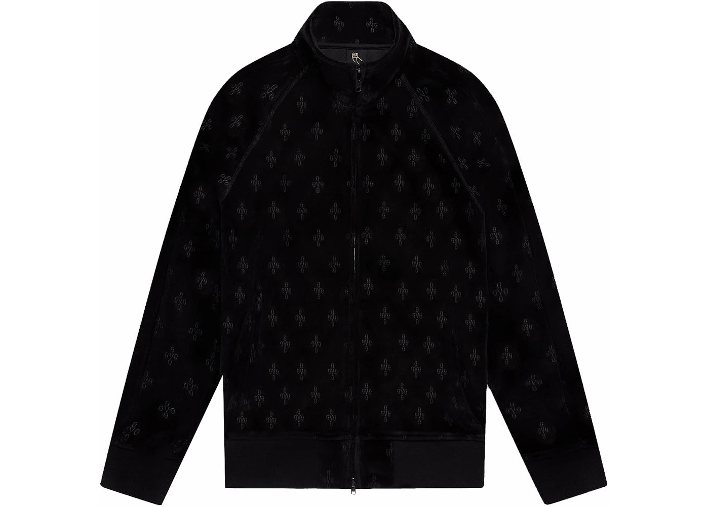 OVO Monogram Velour Track Jacket Black