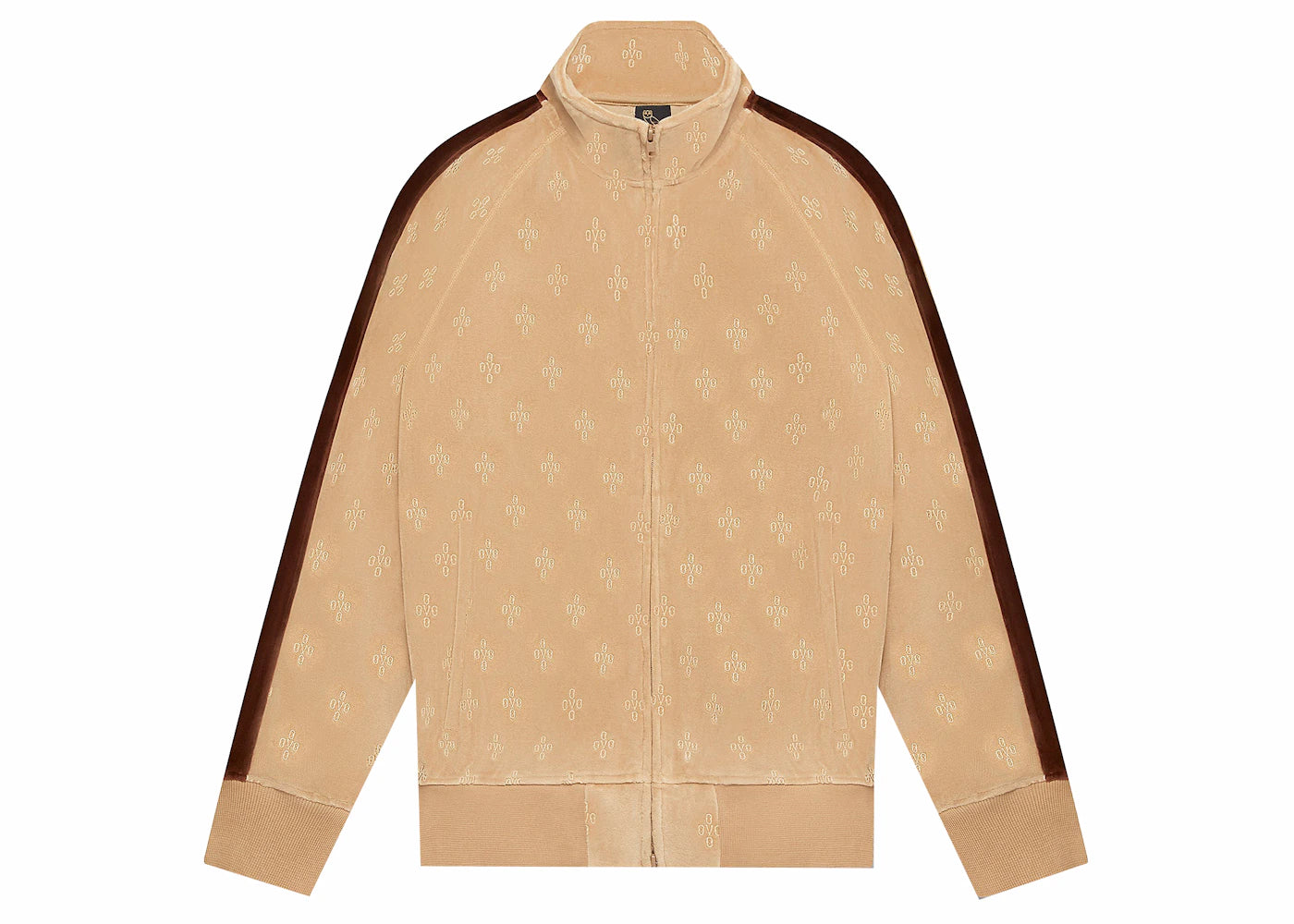 OVO Monogram Velour Track Jacket Khaki