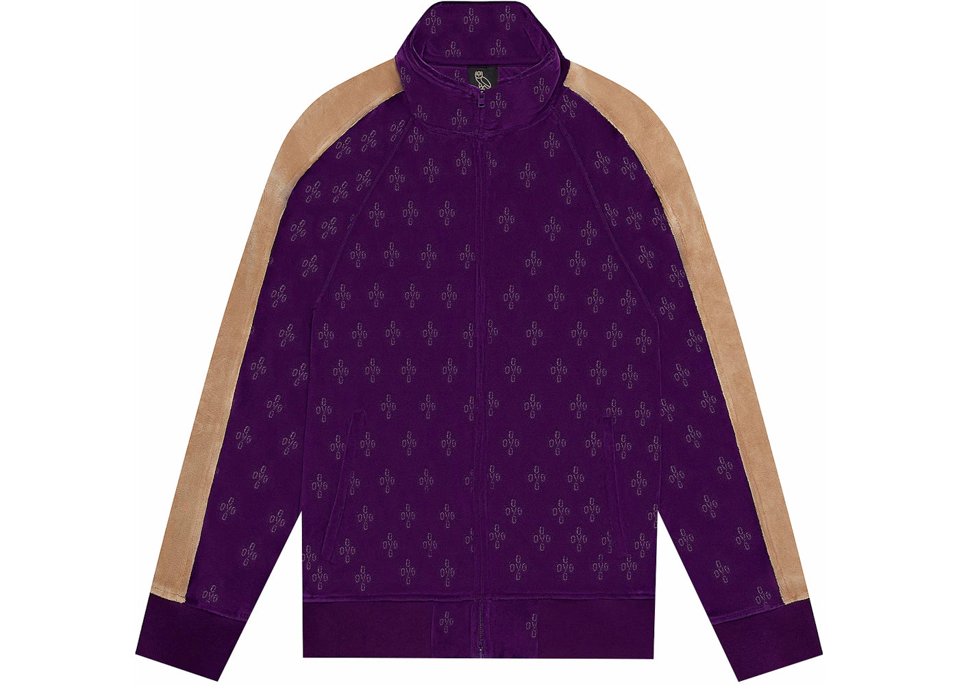 OVO Monogram Velour Track Jacket Purple