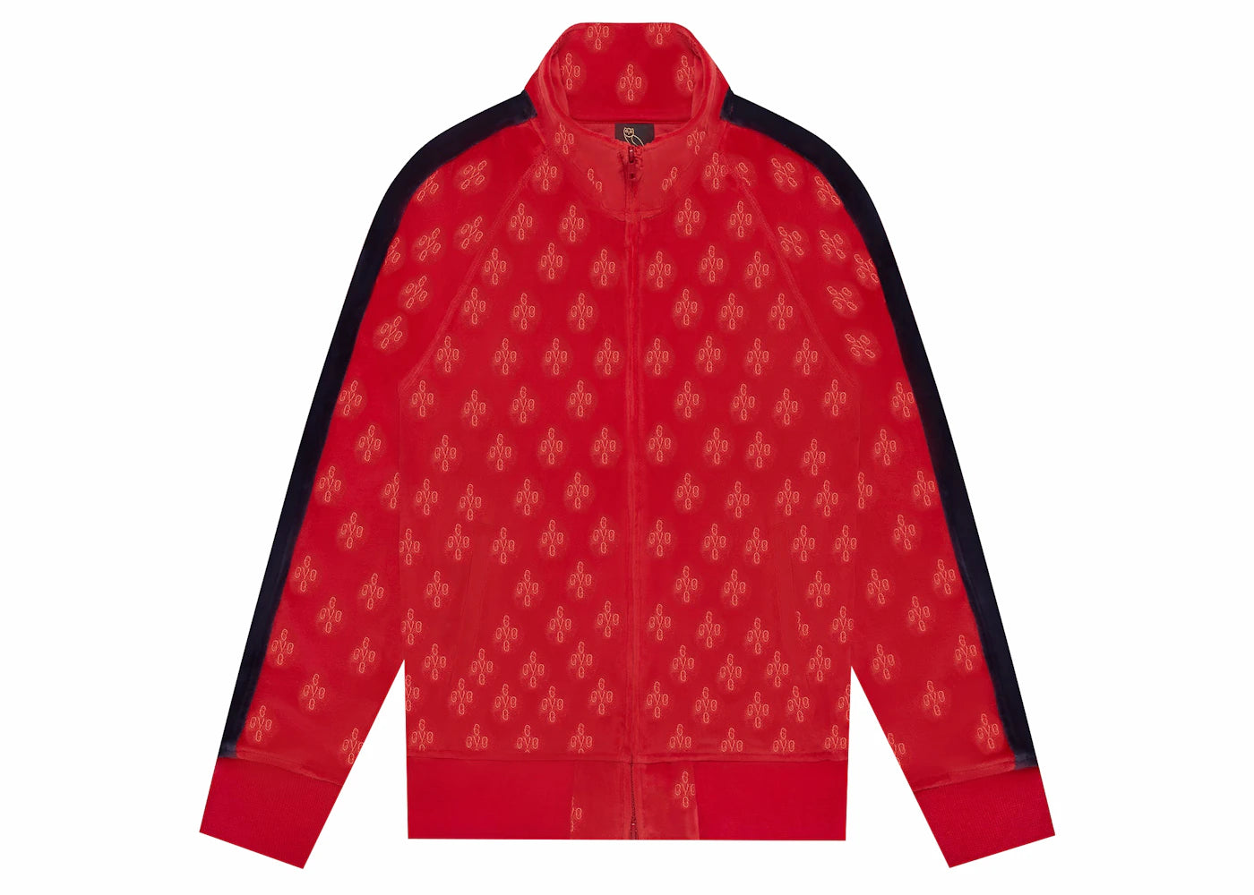 OVO Monogram Velour Track Jacket Red