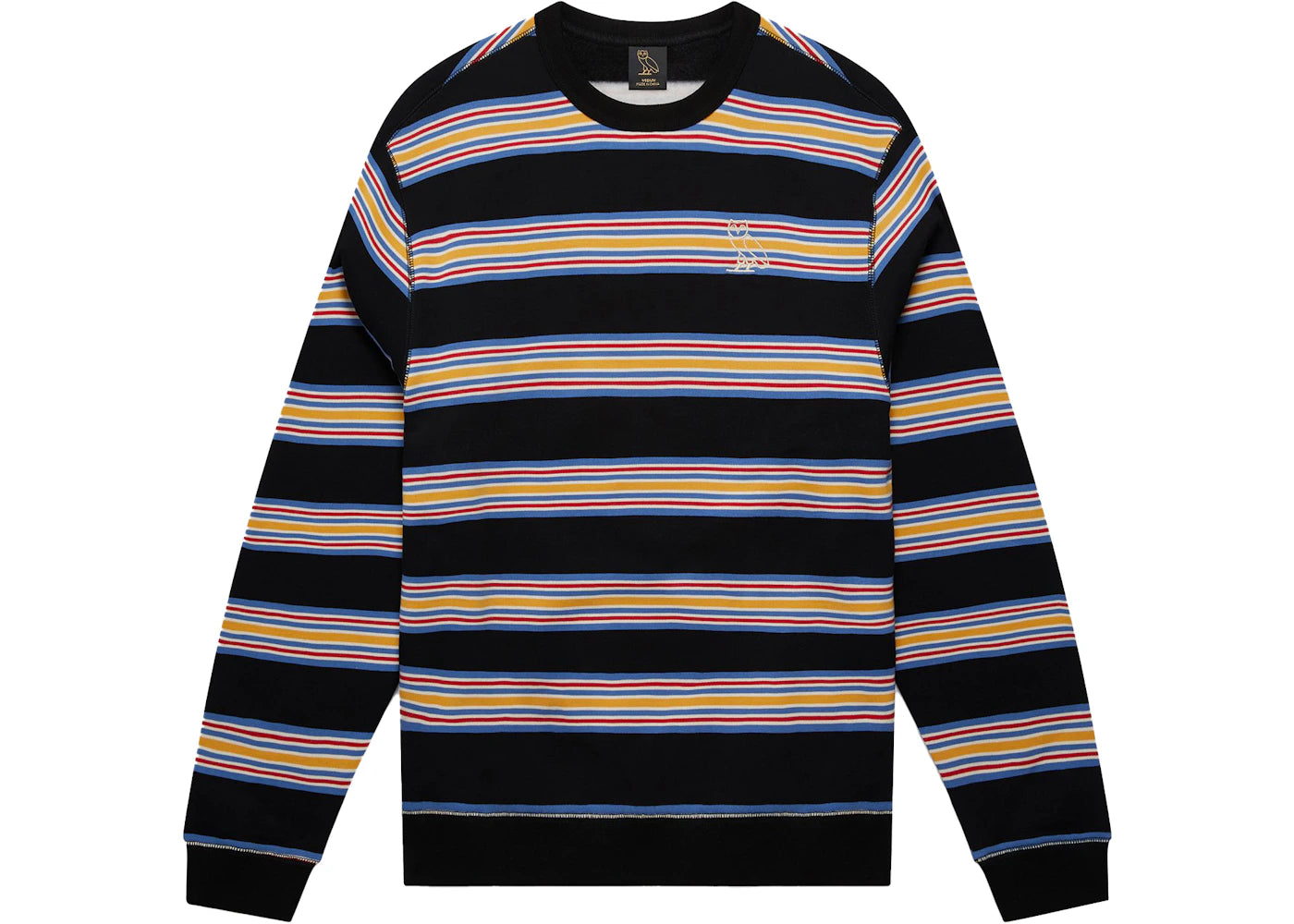 OVO Multi-Stripe Crewneck Black