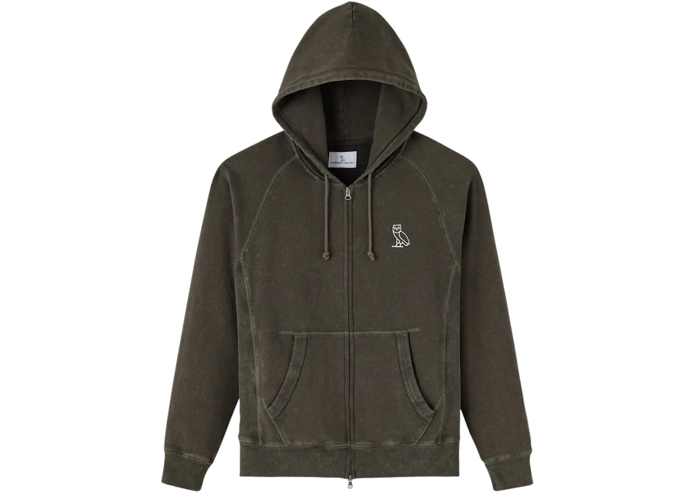OVO Muskoka Raglan Full-Zip Hoodie Deep Olive