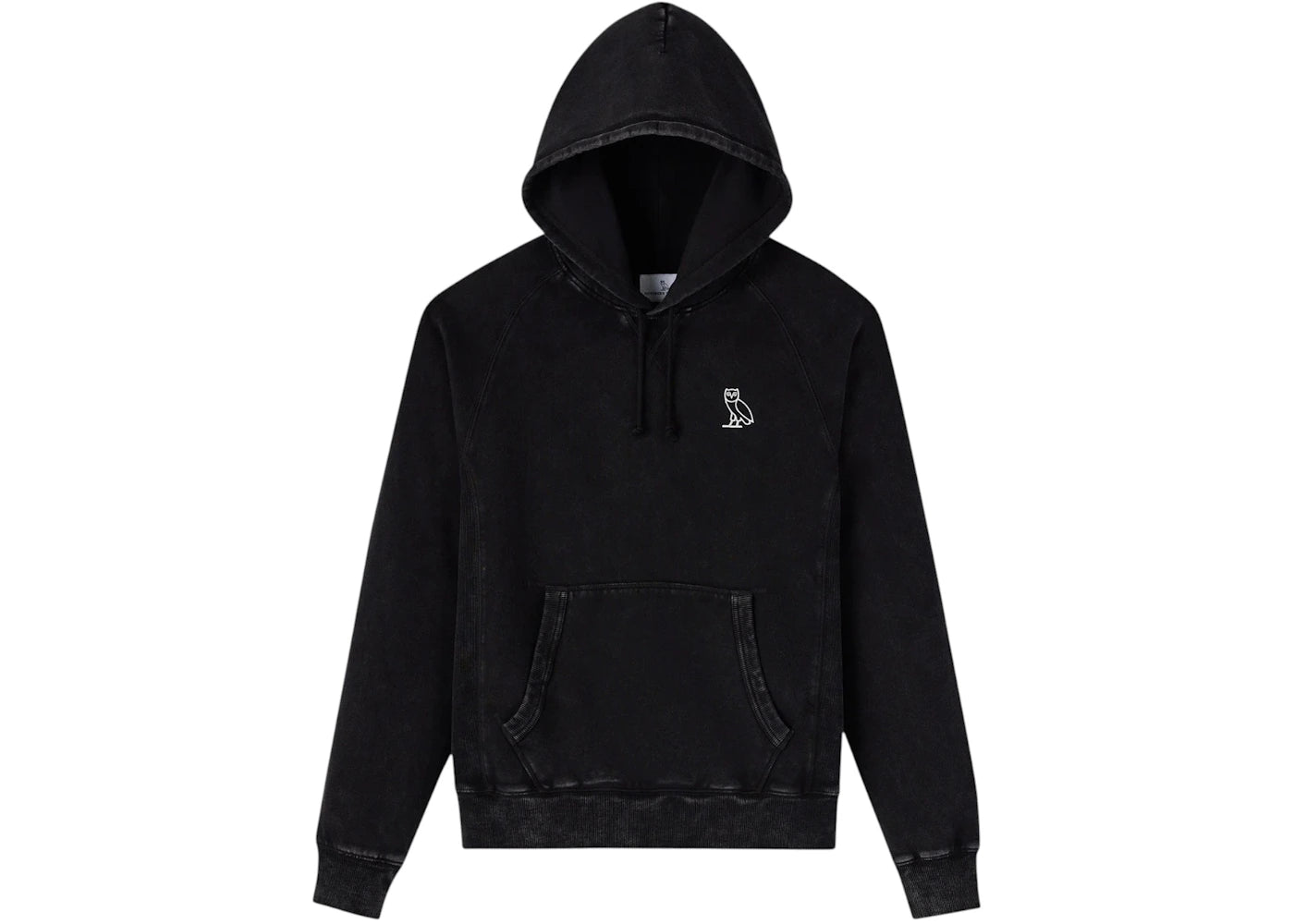 OVO Muskoka Raglan Hoodie Garment Dyed Black