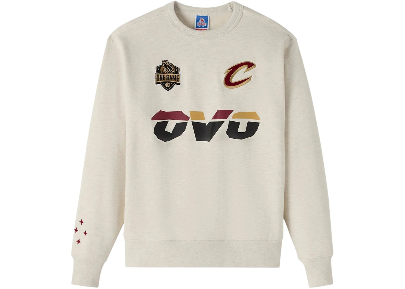 OVO NBA Cleveland Cavaliers Crewneck Pearl Grey