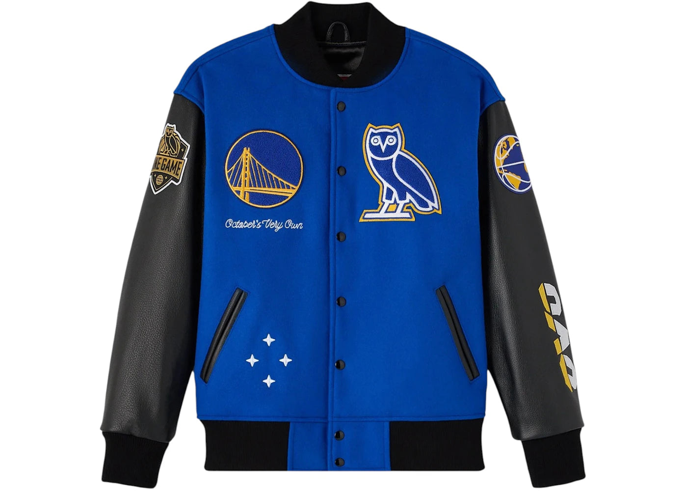OVO NBA Golden State Warriors Varsity Jacket Blue