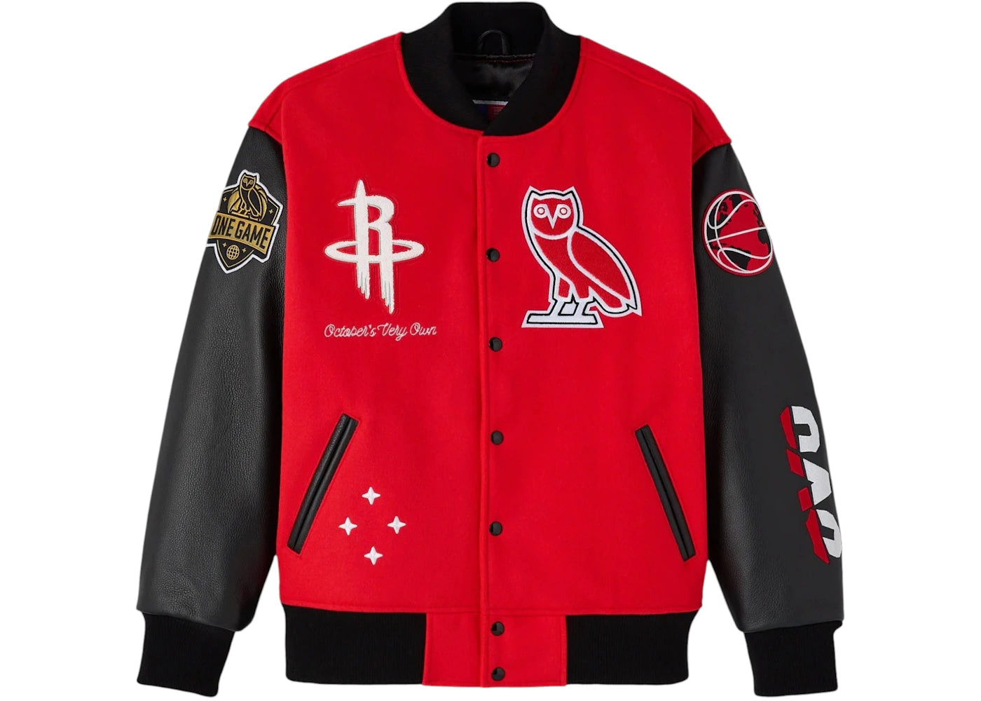 OVO NBA Houston Rockets Varsity Jacket Red