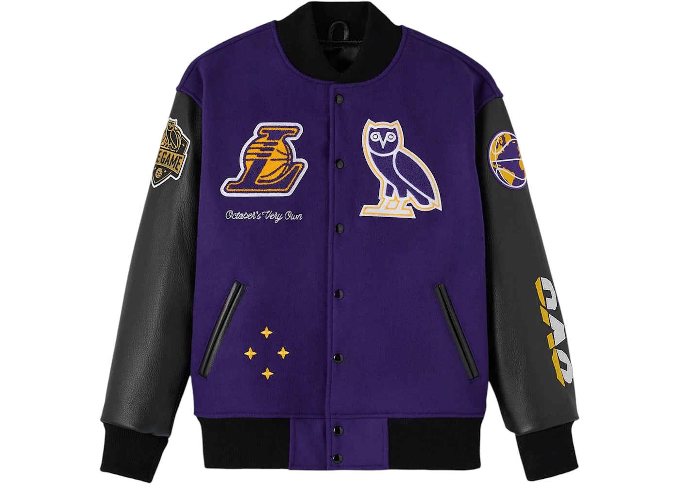 OVO NBA Los Angeles Lakers Varsity Jacket Purple