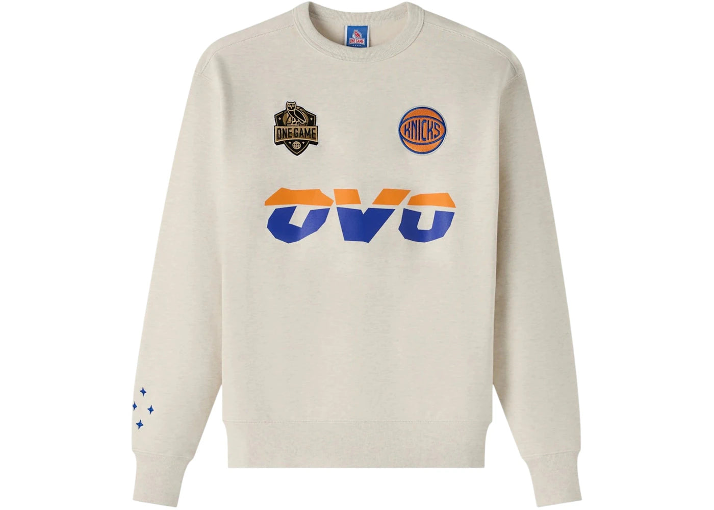 OVO NBA New York Knicks Crewneck Pearl Grey