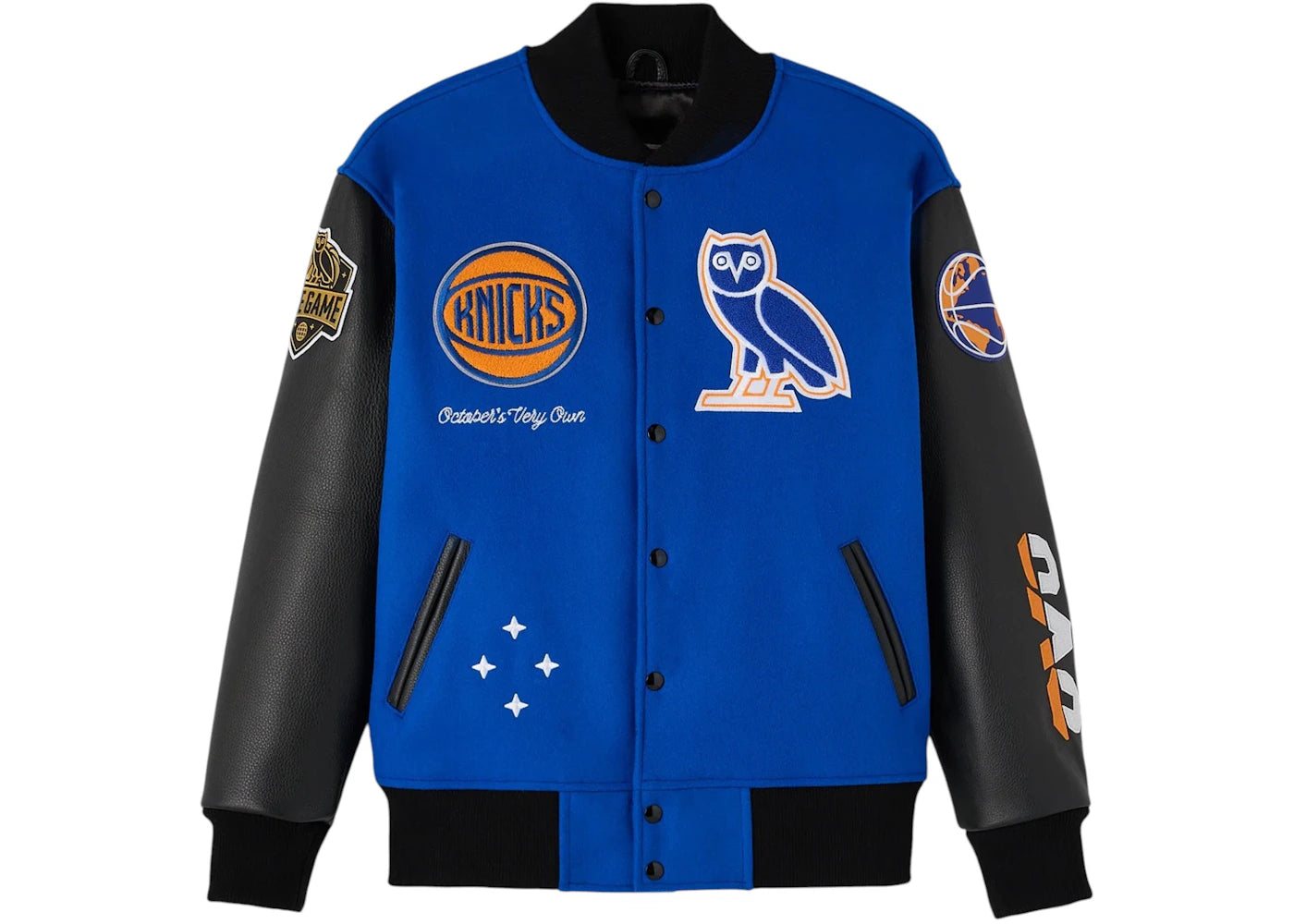 OVO NBA New York Knicks Varsity Jacket Blue