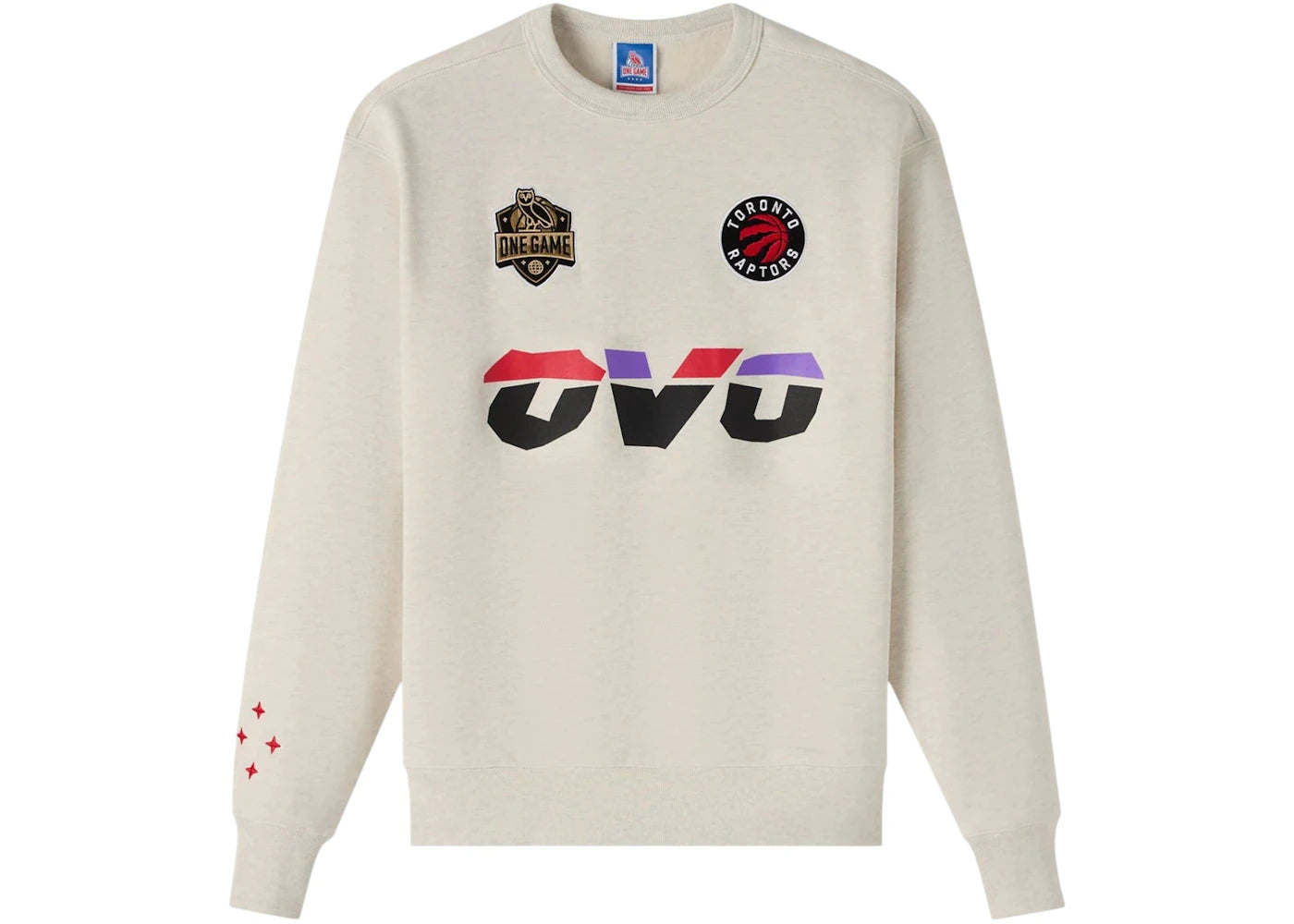 OVO NBA Toronto Raptors Crewneck Pearl Grey