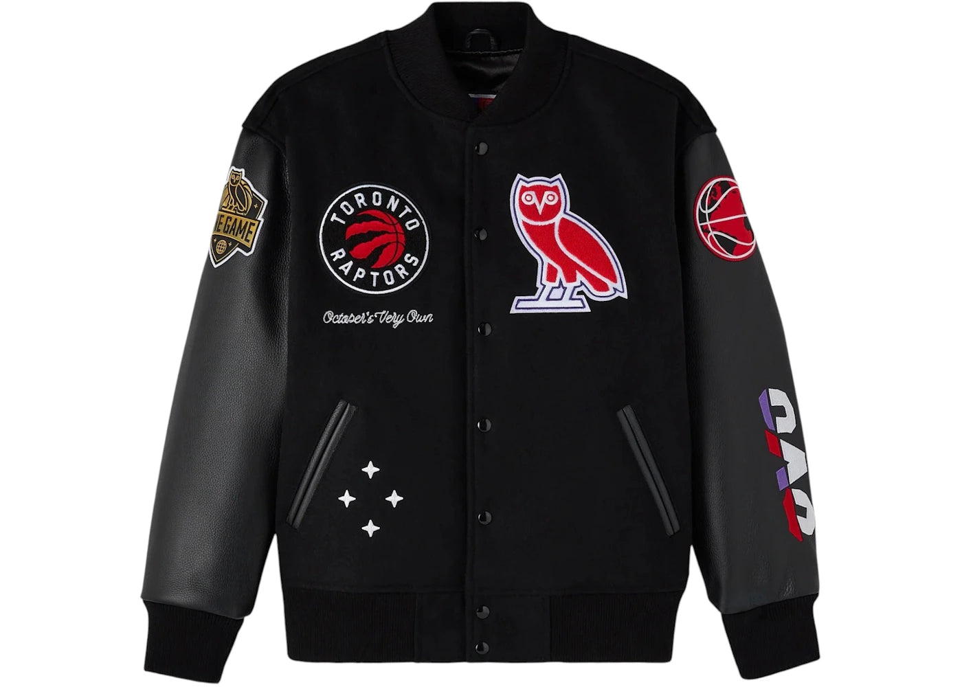 OVO NBA Toronto Raptors Varsity Jacket Black