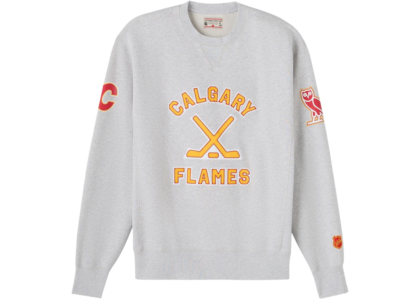OVO NHL Calgary Flames Crewneck Ash Heather