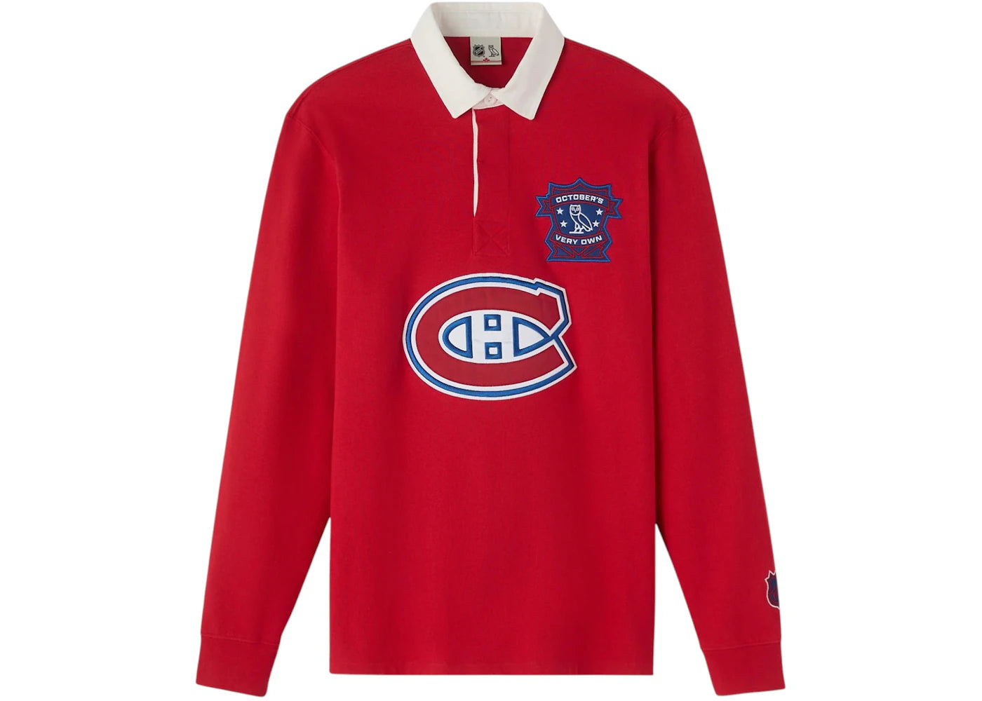 OVO NHL Montreal Canadiens Rugby Polo Red