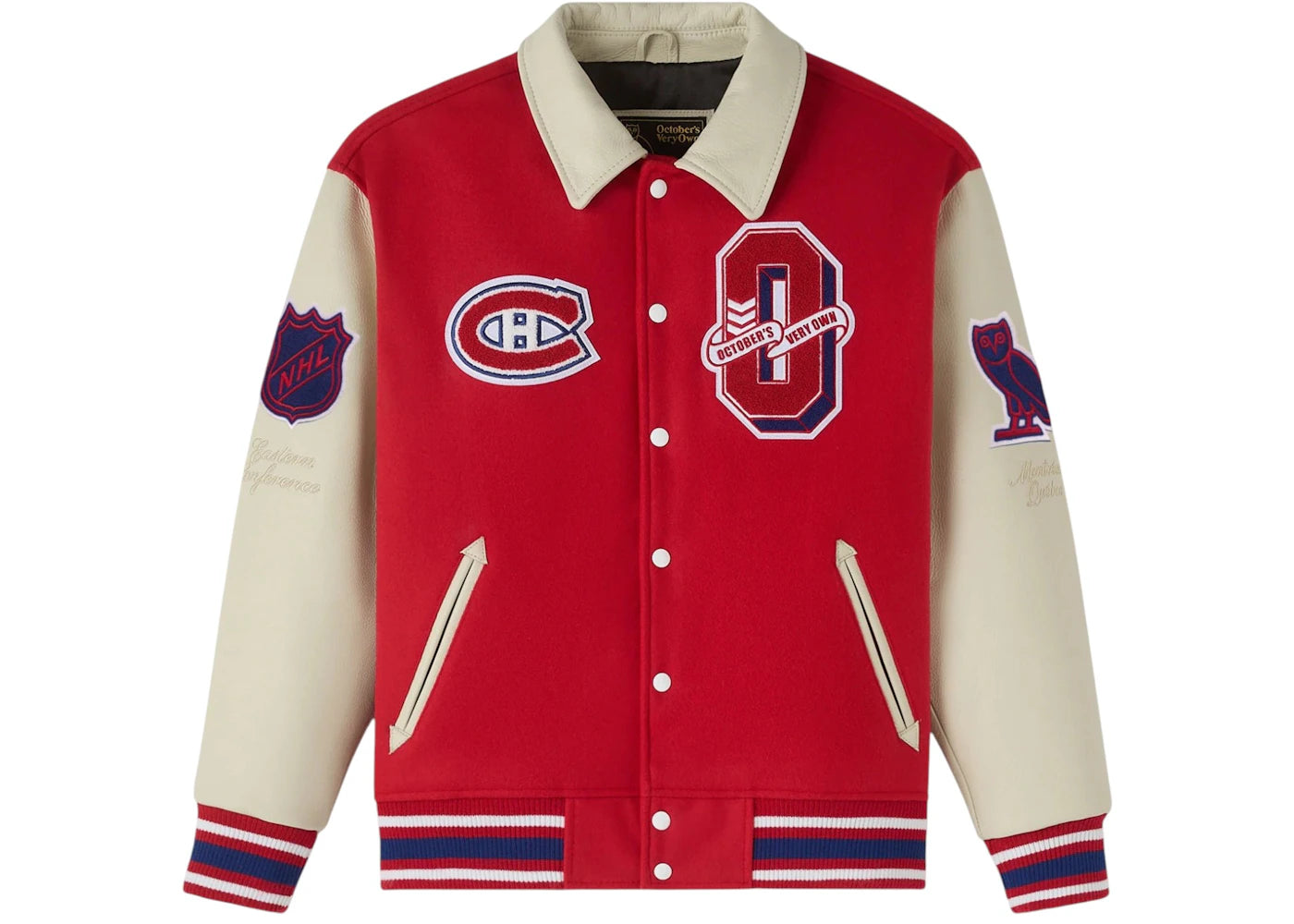 OVO NHL Montreal Canadiens Varsity Jacket Red