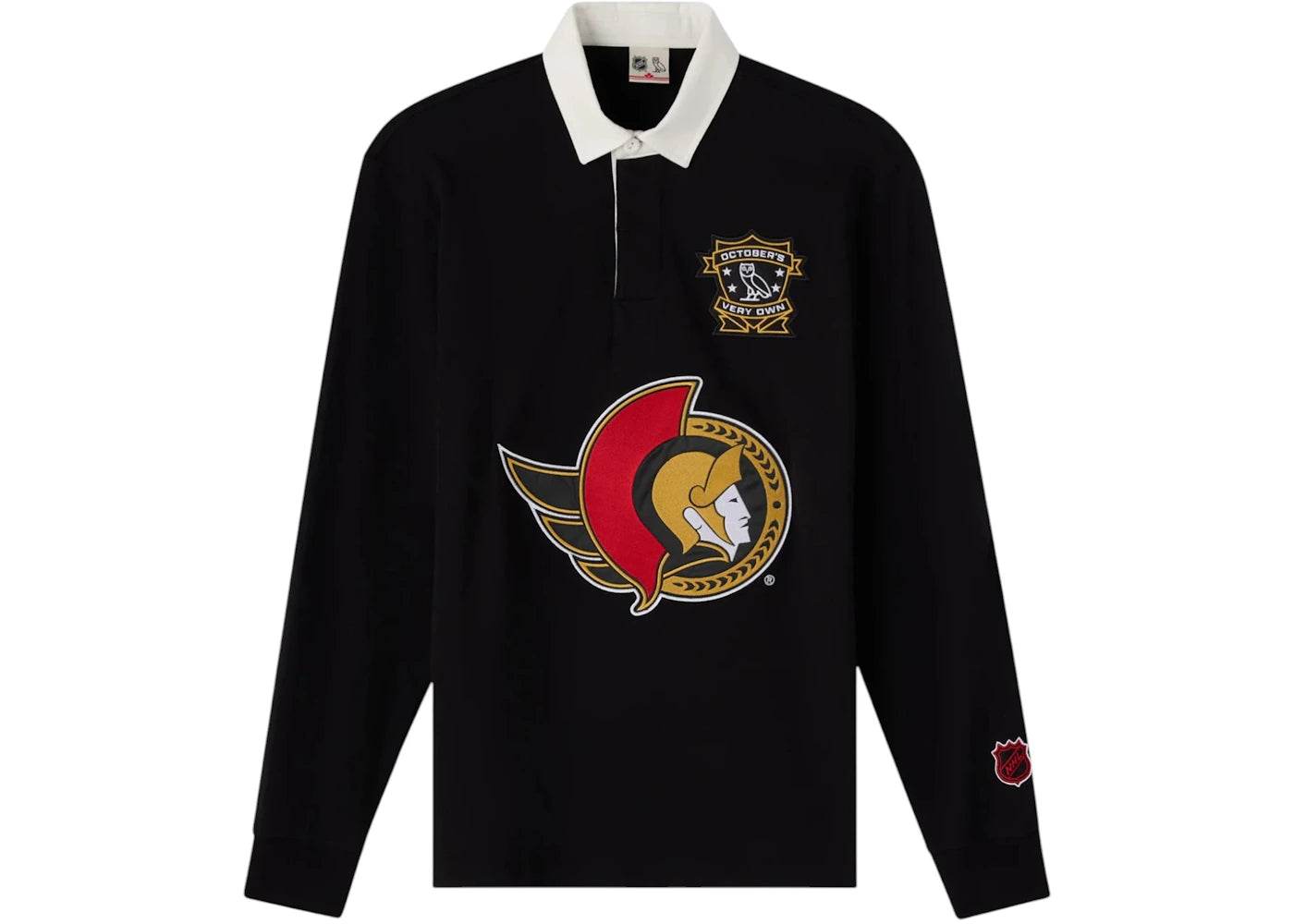 OVO NHL Ottawa Senators Rugby Polo Black