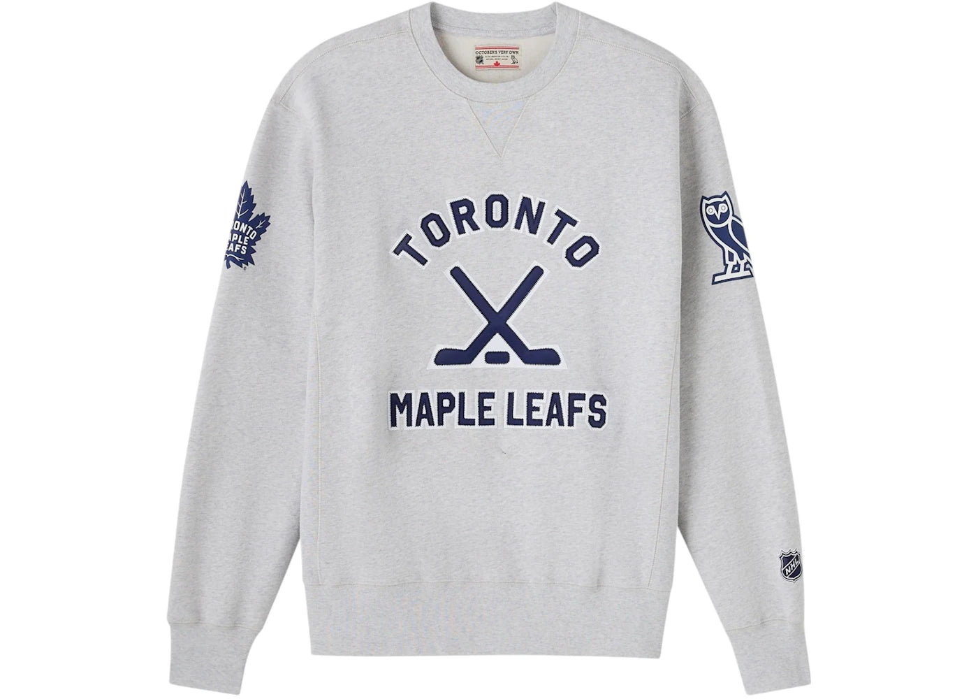OVO NHL Toronto Maple Leafs Crewneck Ash Heather