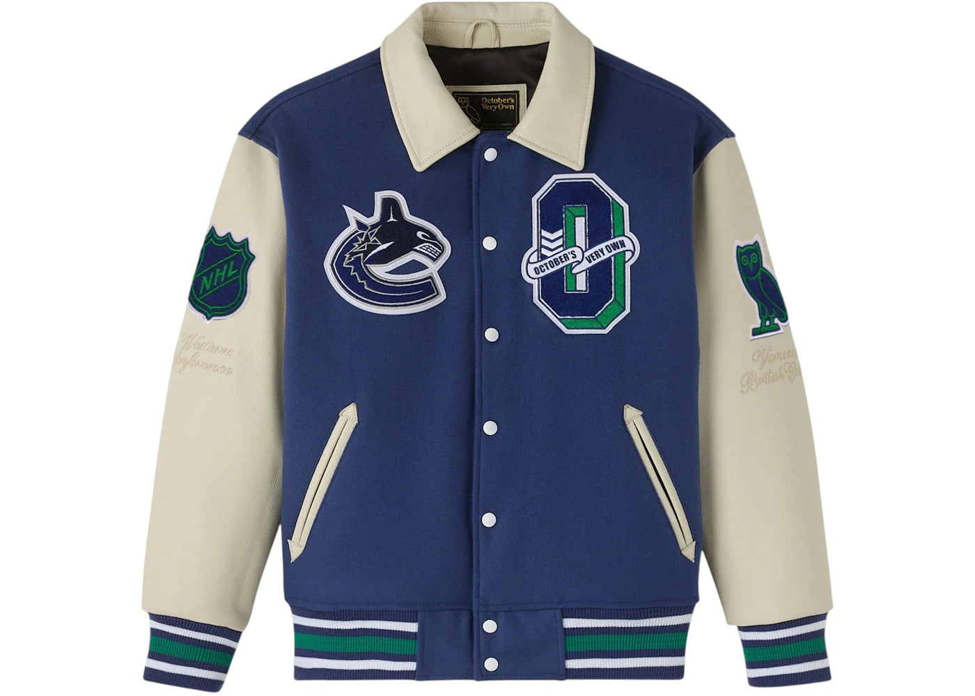OVO NHL Vancouver Canucks Varsity Jacket Blue