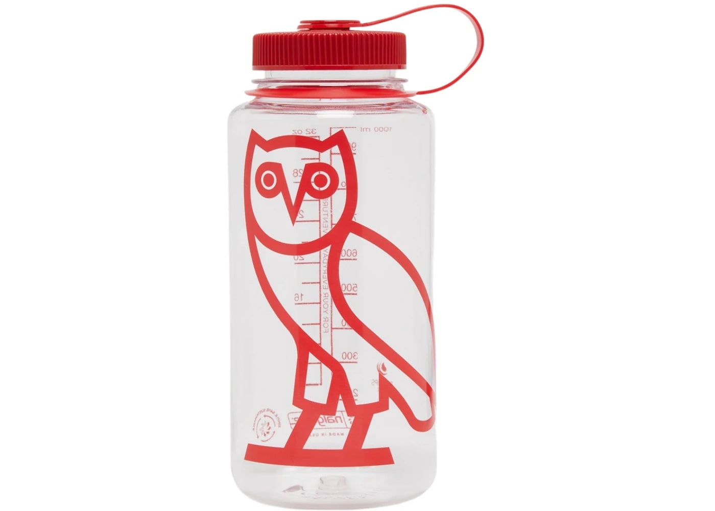OVO Nalgene Water Bottle Red/Clear