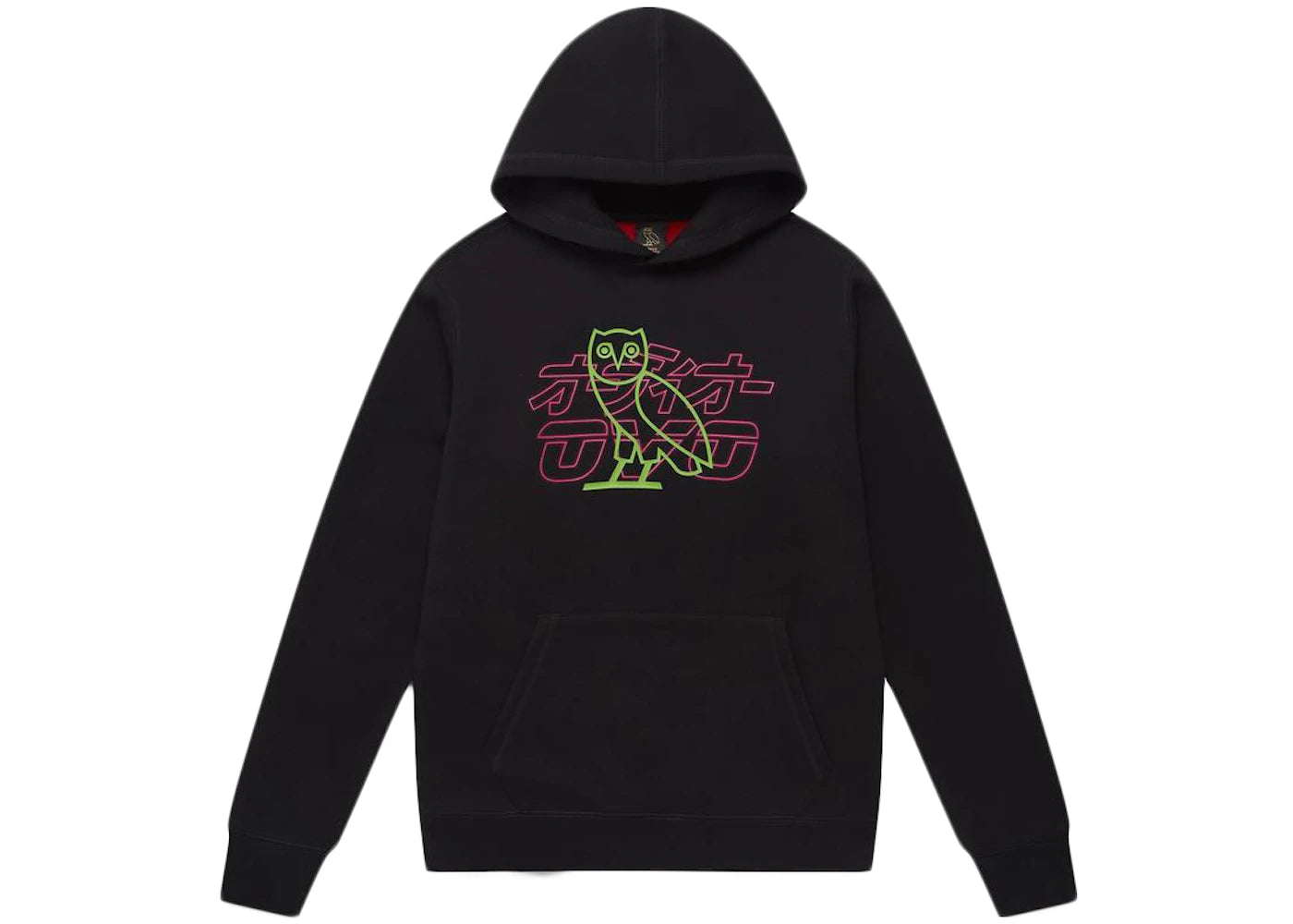 OVO Neon Light Hoodie Black/Red