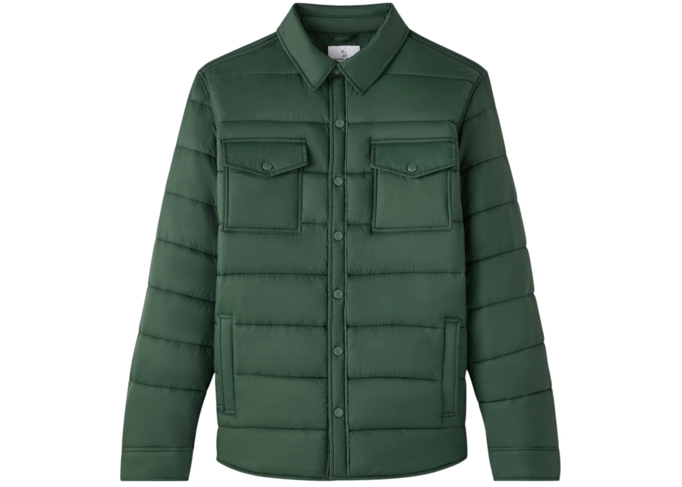 OVO Nylon Quilted Shirt Jacket Forest Green