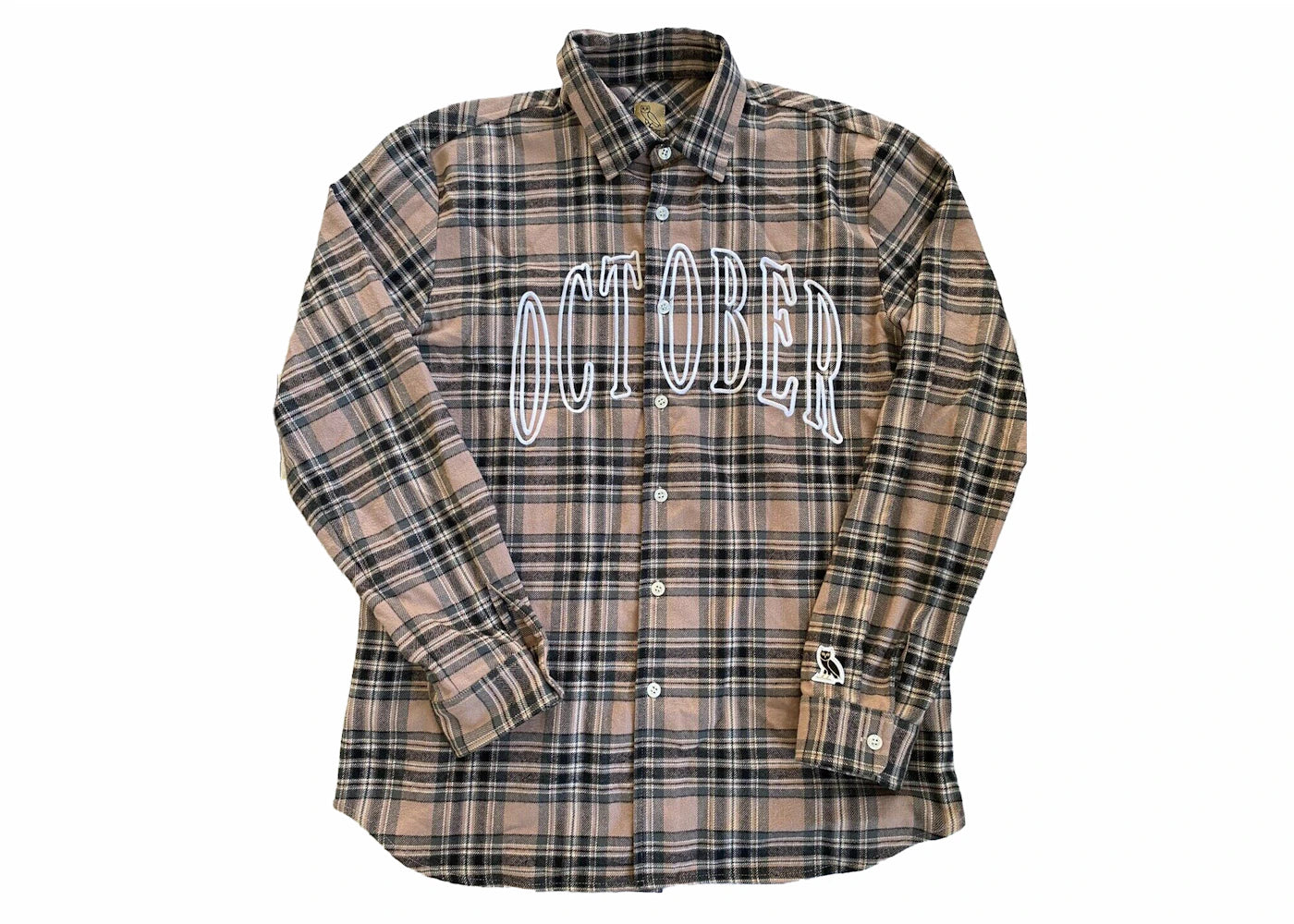 OVO October Flannel Button Shirt Pink