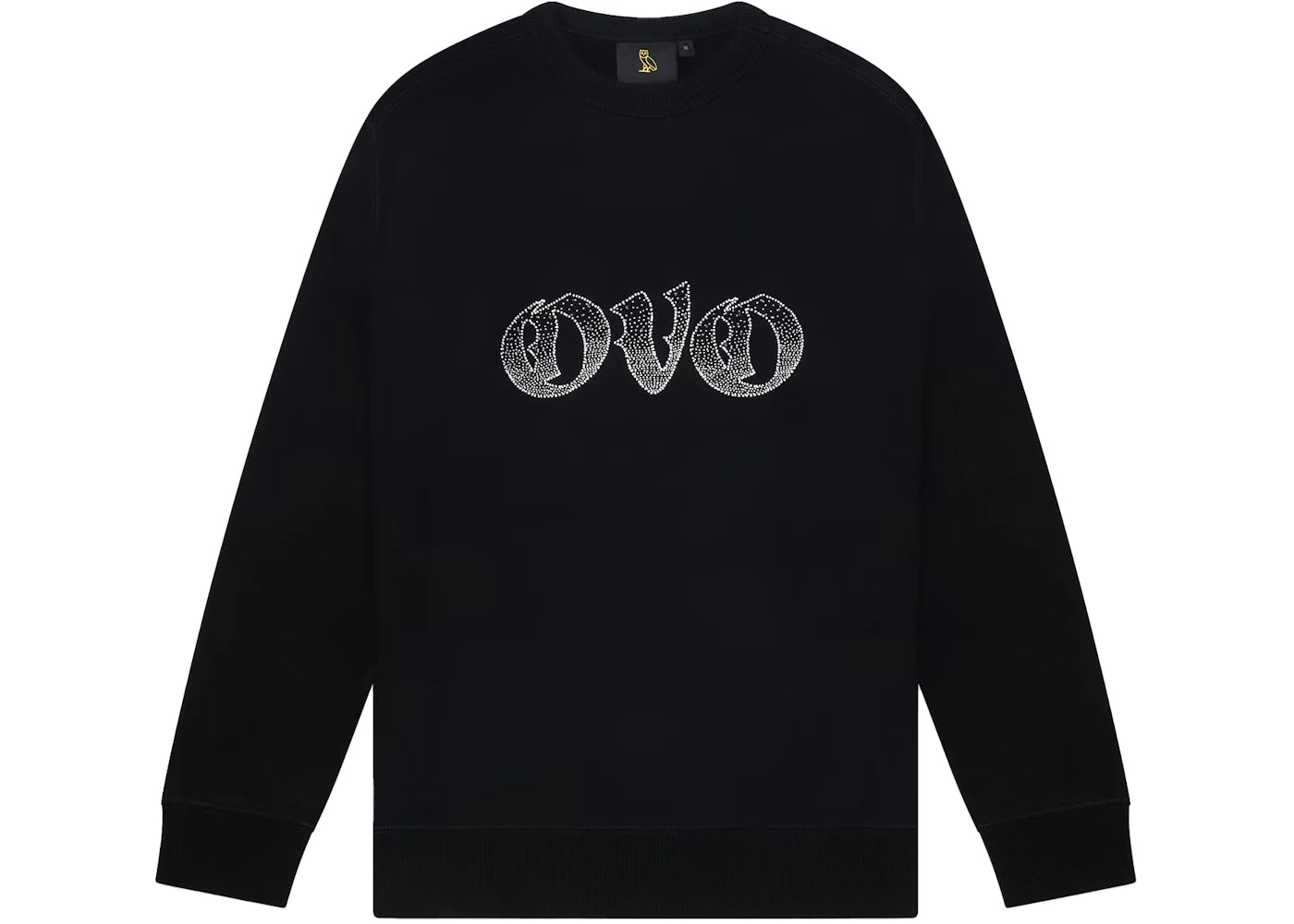 OVO Old English Rhinestone Crewneck Black