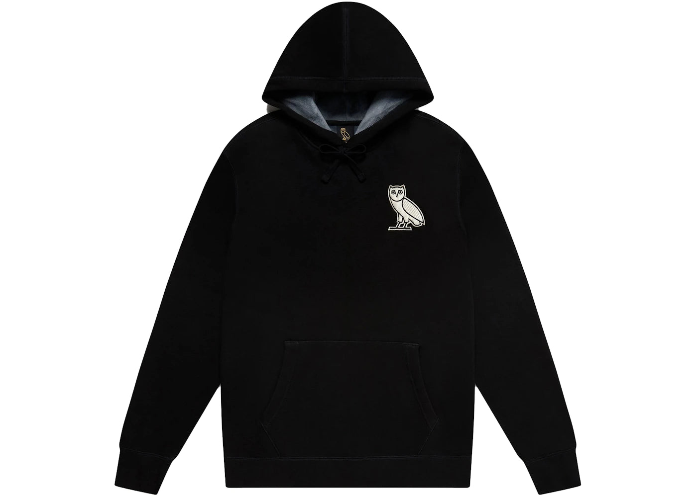 OVO Owl Plush Hoodie Black