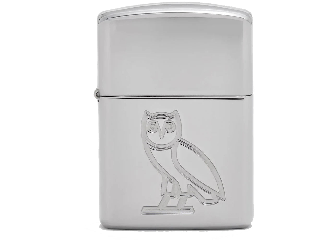 OVO Owl Zippo Lighter Silver