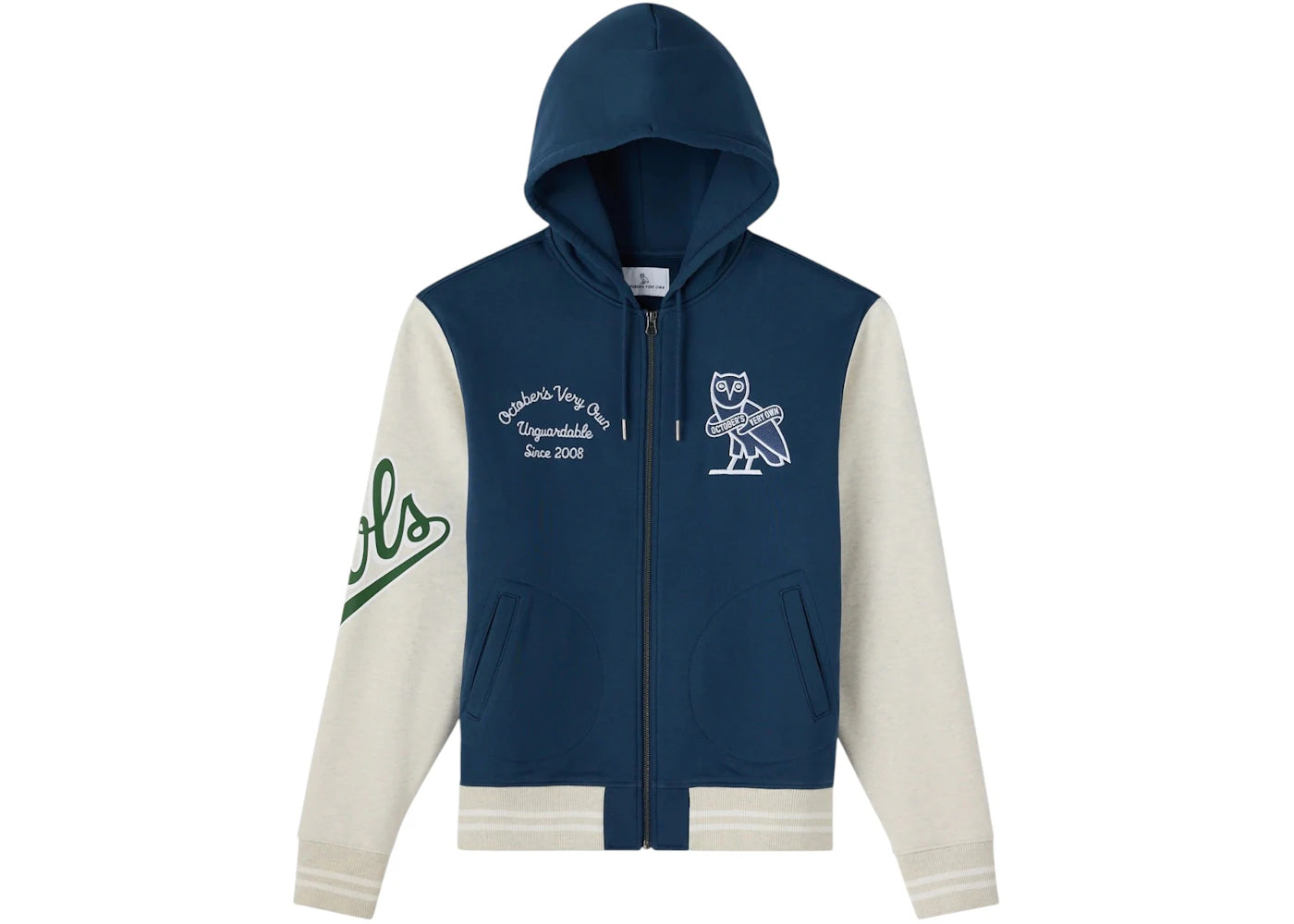 OVO Owls Varsity Full-Zip Hoodie Starling