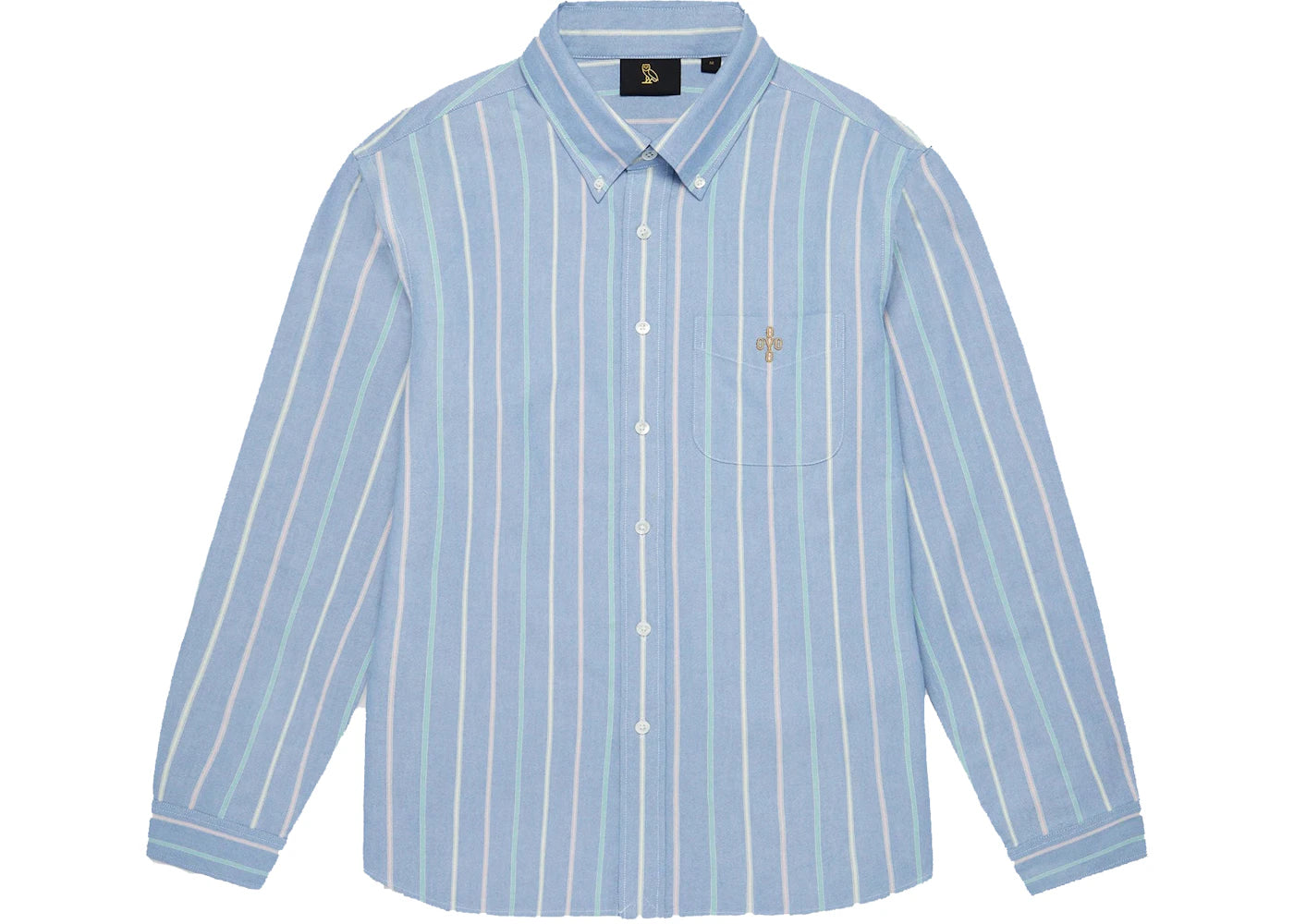 OVO Pin Striped Oxford Pale Blue