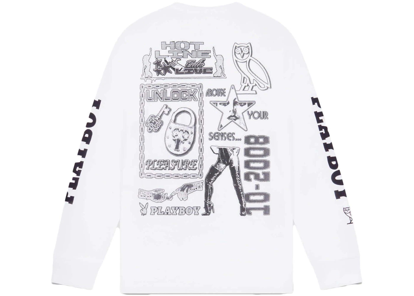 OVO Playboy Hotline Longsleeve T-Shirt White