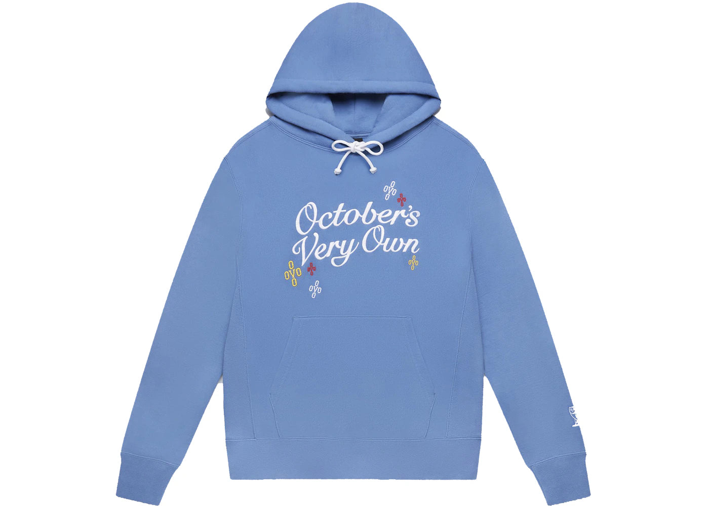 OVO Pompom Script Hoodie Steel Blue