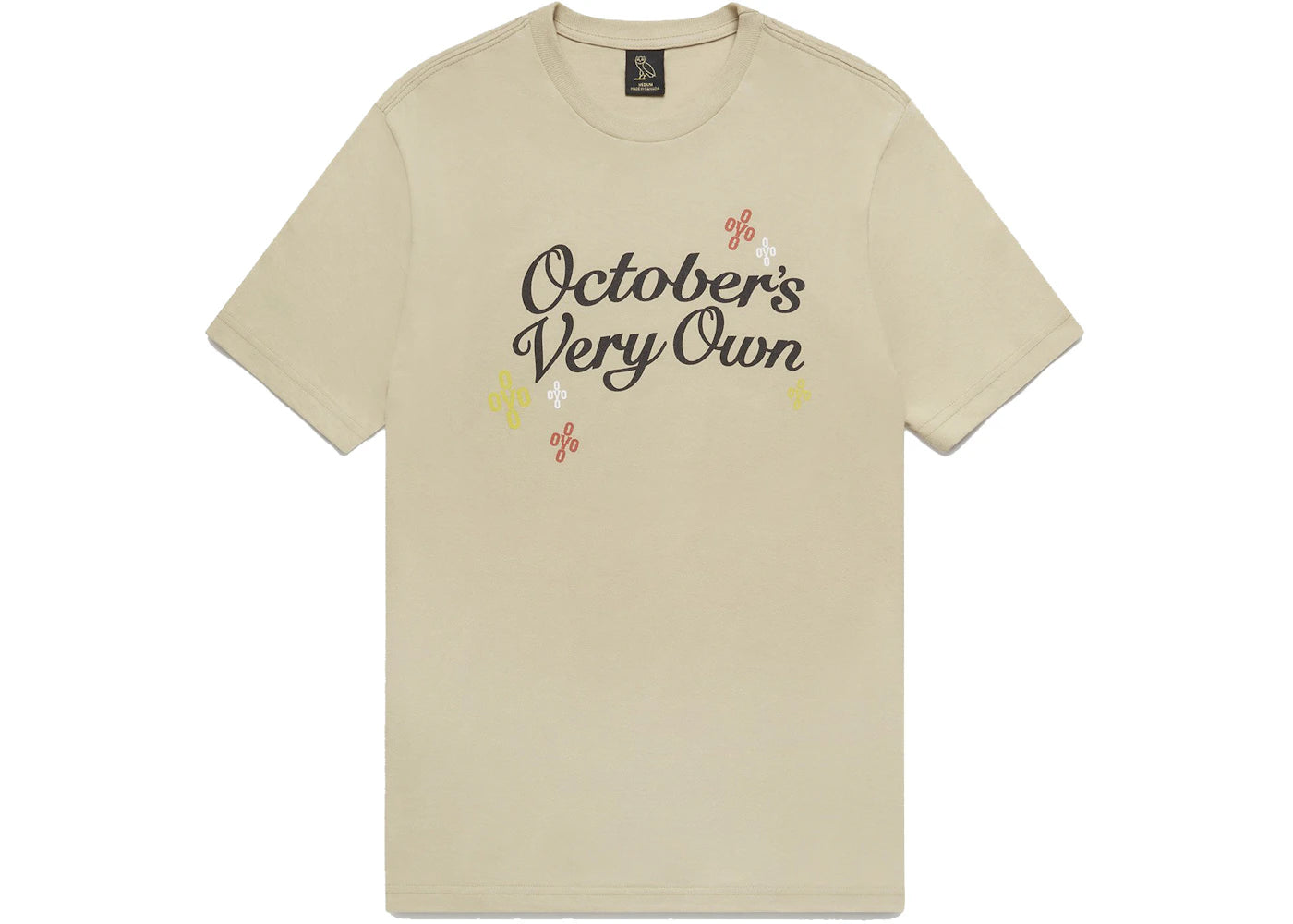 OVO Pompom Script T-shirt Beige