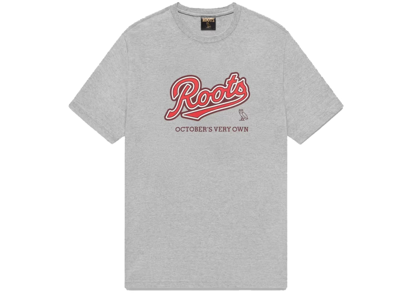 OVO Roots Heritage Script T-Shirt Heather Grey