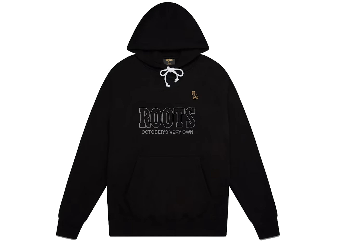 OVO Roots Owl Patch Hoodie Black