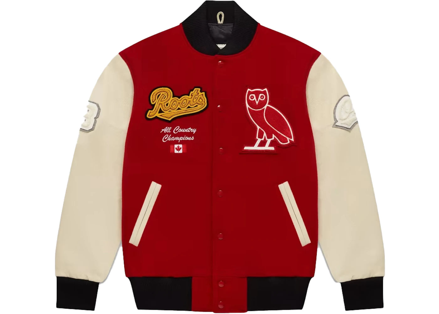 OVO Roots Varsity Jacket Red