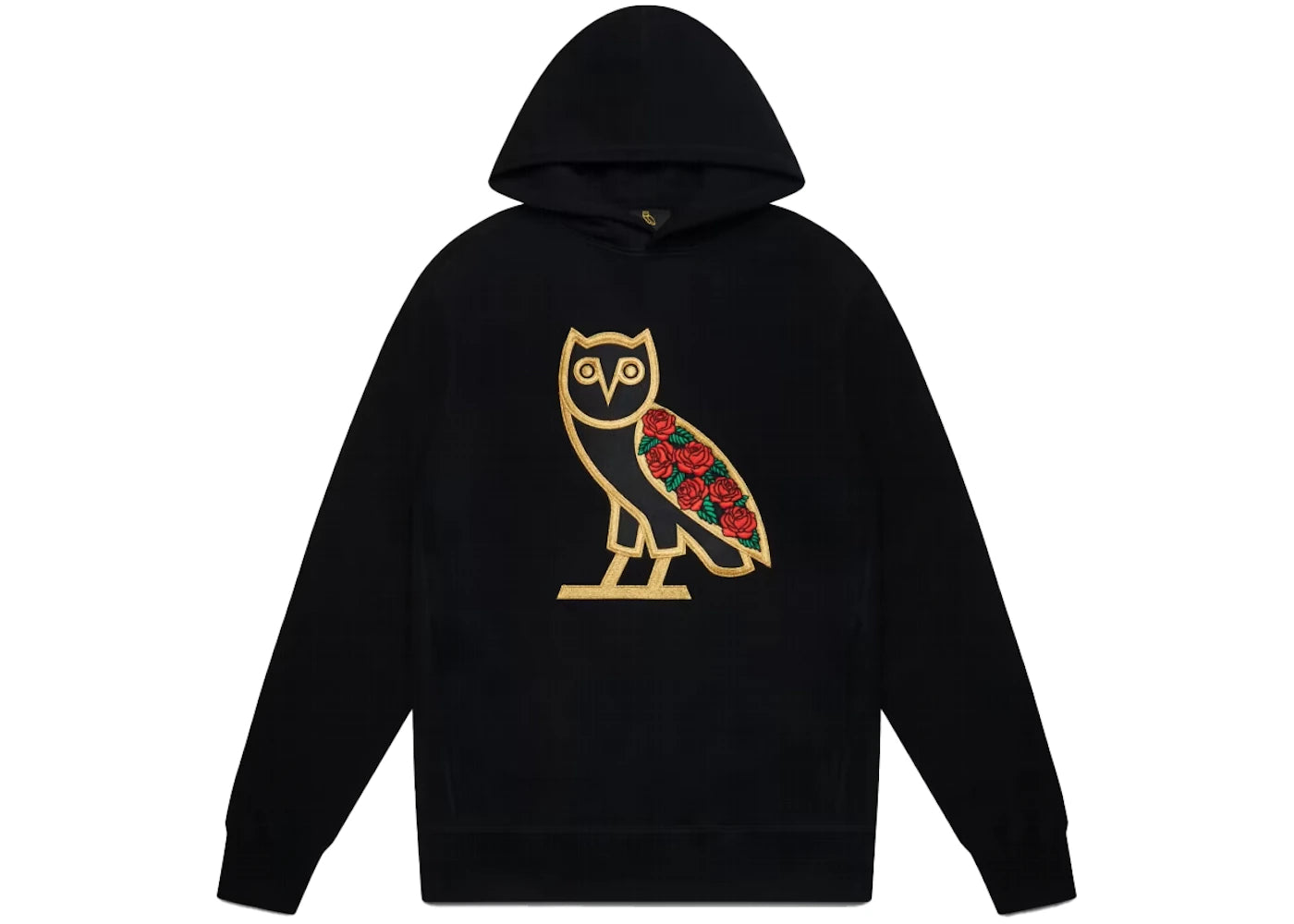 OVO Rose Owl Hoodie Black