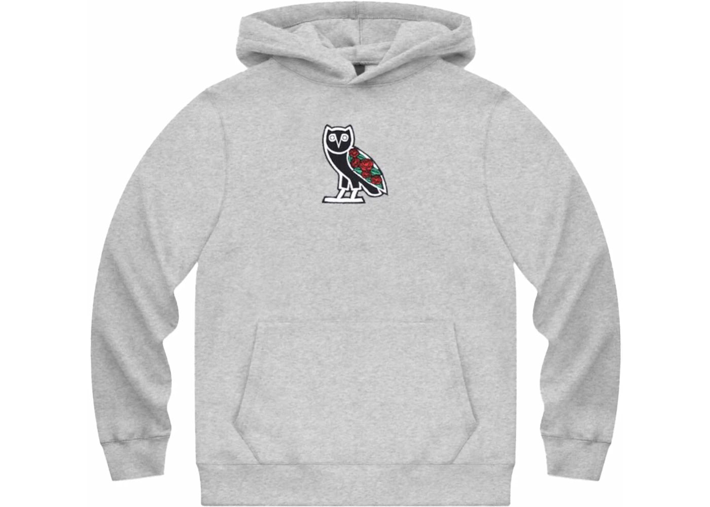 OVO Sandra's Rose Classic Owl Hoodie Heather Grey