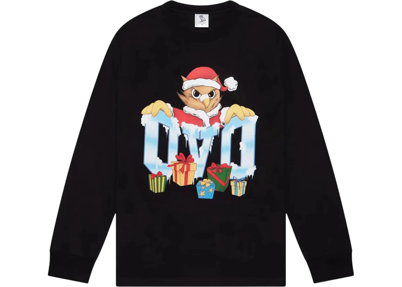 OVO Santa Owl L/S T-shirt Black