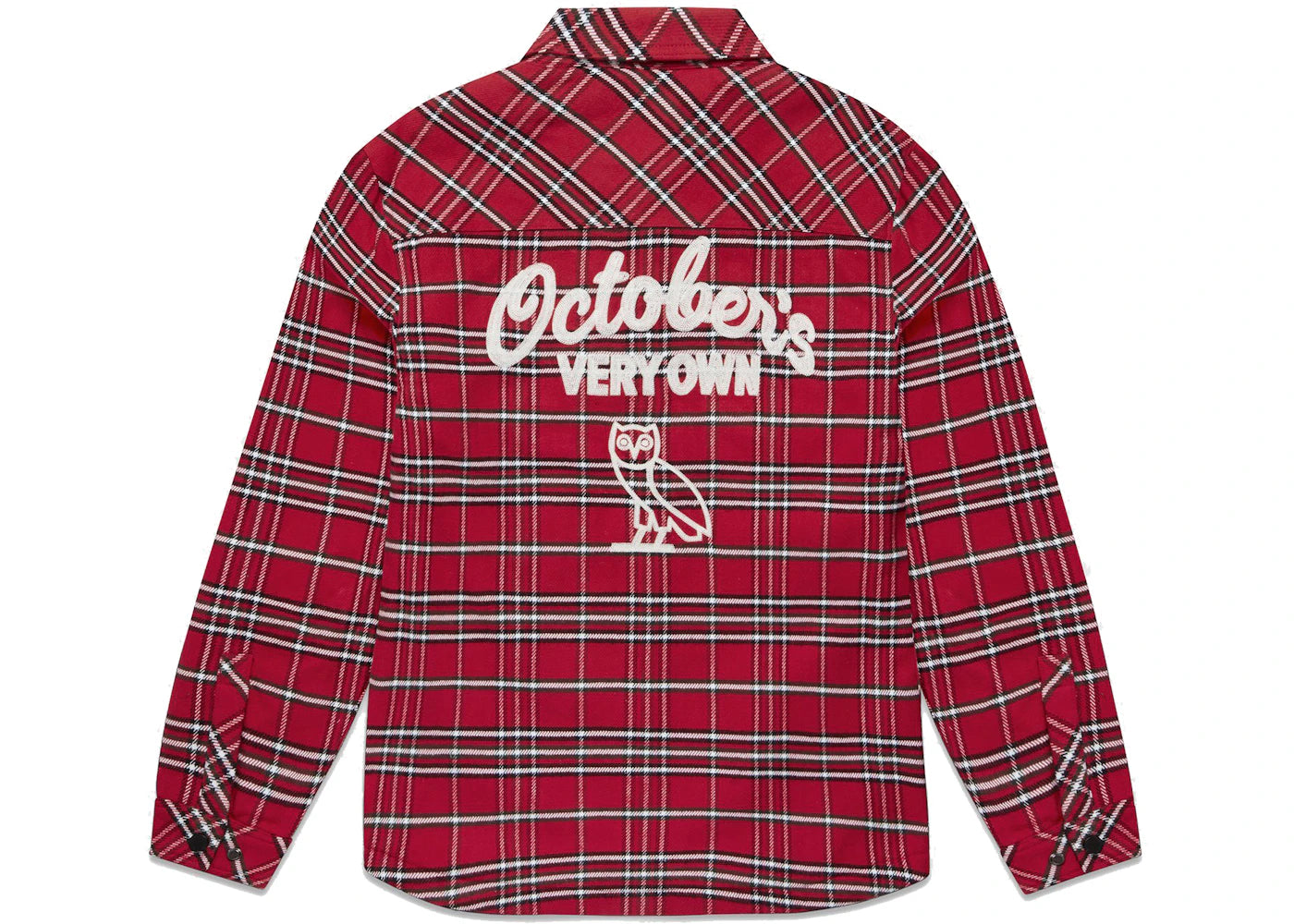 OVO Sherpa Lined Flannel Jacket (FW21) Red