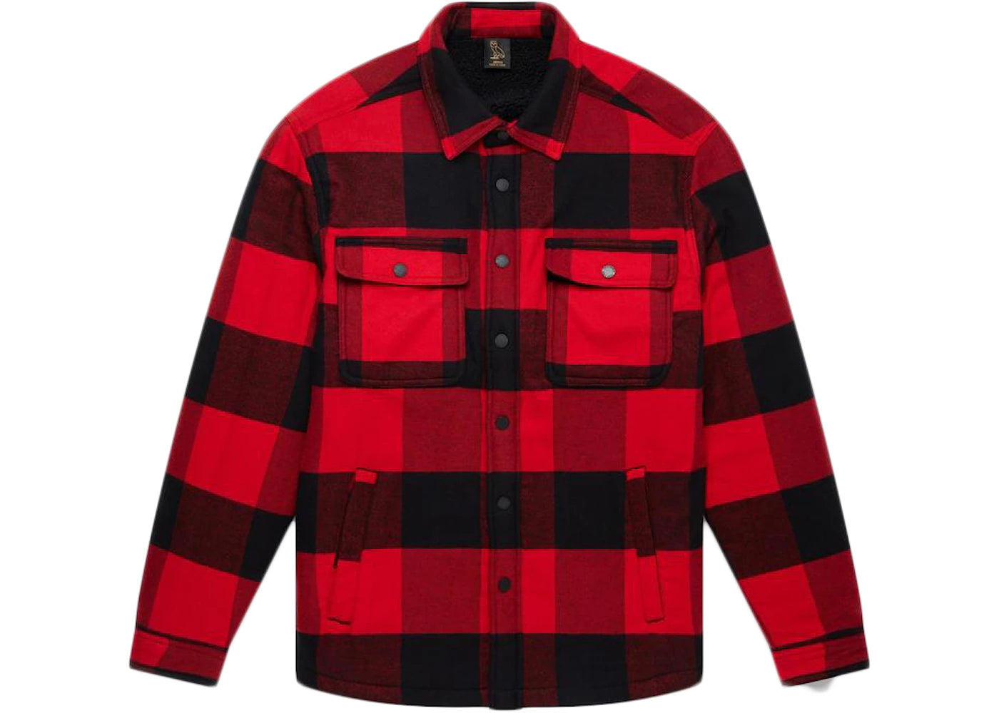 OVO Sherpa Lined Flannel Jacket Red