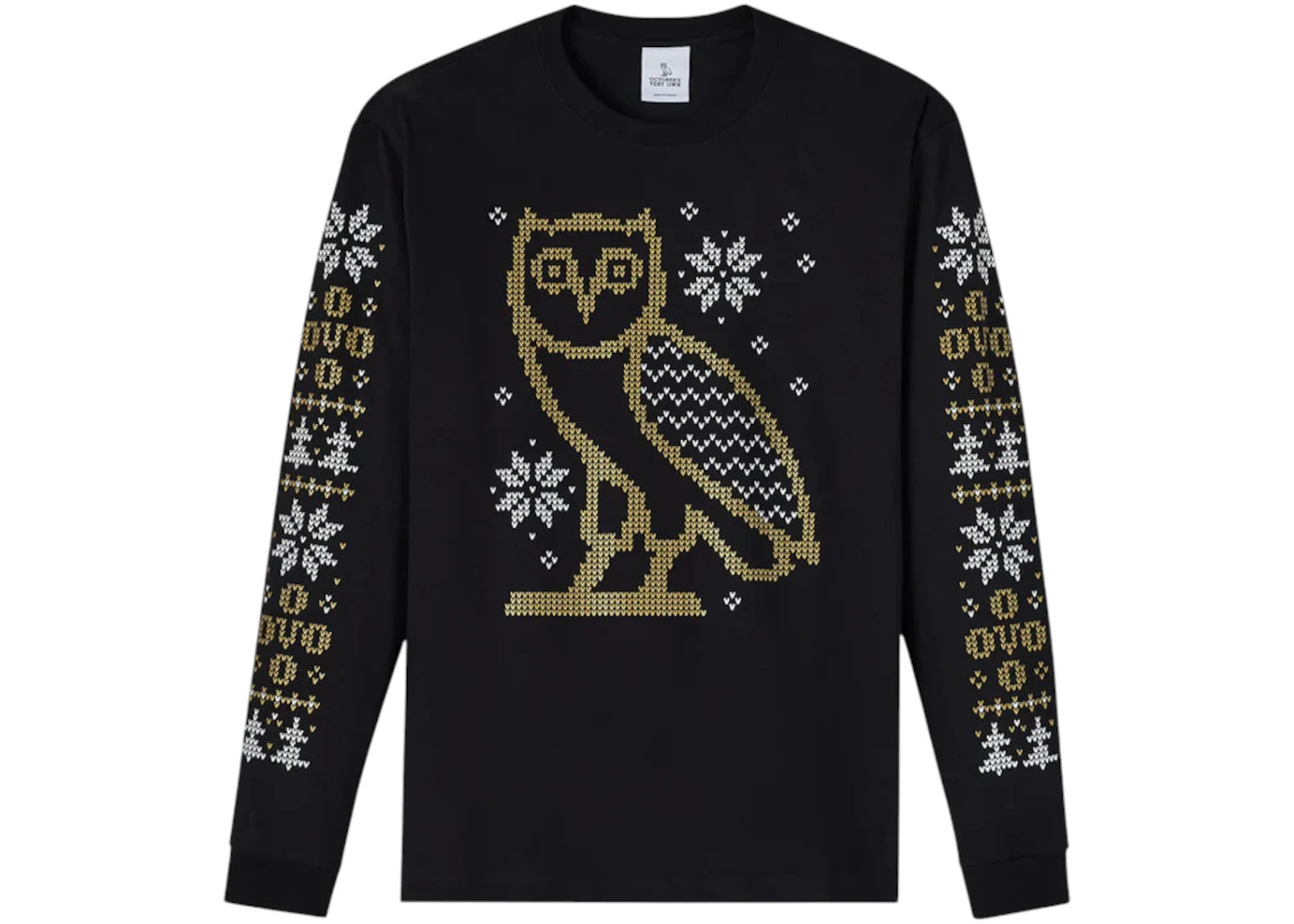 OVO Snowflake Owl L/S T-shirt Black