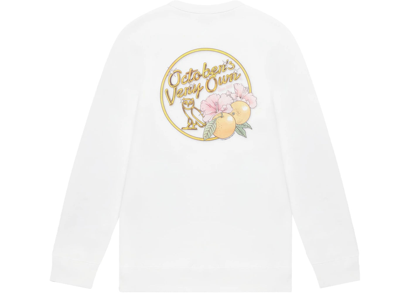 OVO Solid Gold Owl Crewneck White